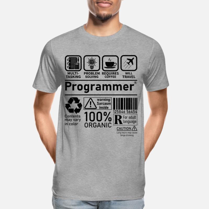Programmeur multitâche, la résolution de problèmes nécessite T-shirt bio Premium Homme