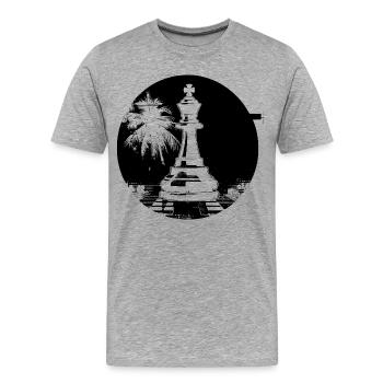 Pièce - T-shirt bio Premium Homme - gris chiné - Devant - Damien (186cm)
