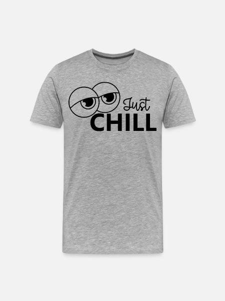 Just Chill / Just Relaxed - Men's Premium Organic T-Shirt - heather grey