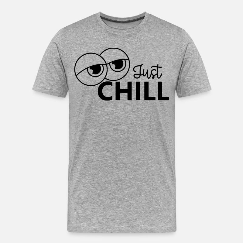 Just Chill / Just Relaxed - Männer Premium Bio T-Shirt - Grau meliert