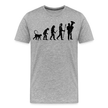 Entwicklung des Tuba Spielers - Männer Premium Bio T-Shirt - Grau meliert - Vorne - Damien (186cm)