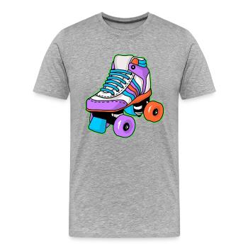 Patineur à roulettes - T-shirt bio Premium Homme - gris chiné - Devant - Damien (186cm)
