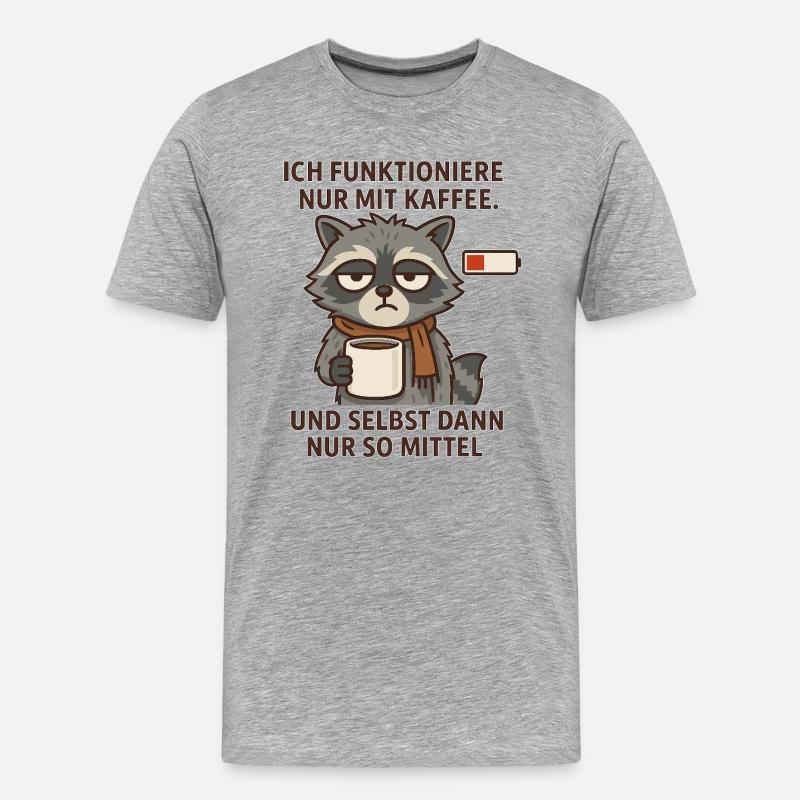 Läuft... also mehr so kriecht. - Männer Premium Bio T-Shirt - Grau meliert