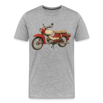 Star - Männer Premium Bio T-Shirt - Grau meliert - Vorne - Damien (186cm)