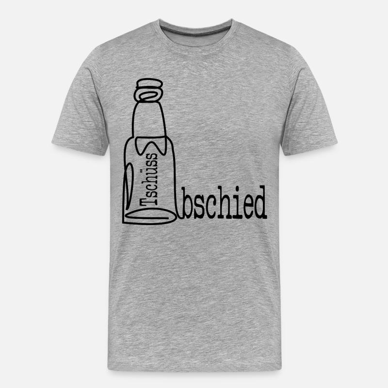 ABSCHIEDSPARTY ABSCHIED BIER - Männer Premium Bio T-Shirt - Grau meliert