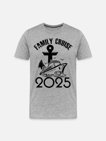 Family cruise 2025 - Men's Premium Organic T-Shirt - heather grey