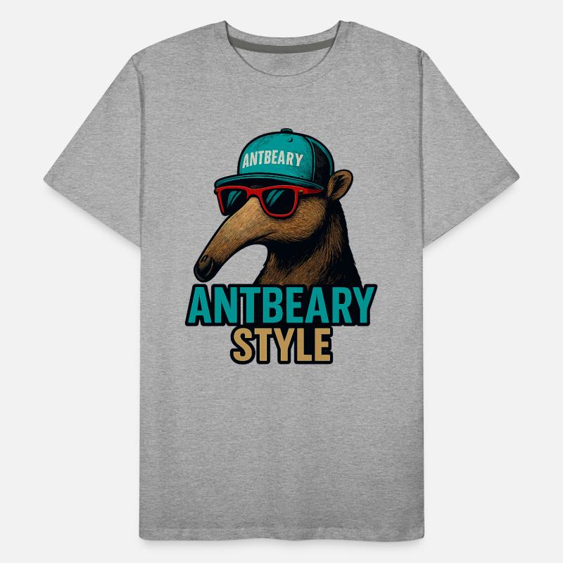 Dessin animé de Fourmilier style Antbeary T-shirt bio Premium Homme