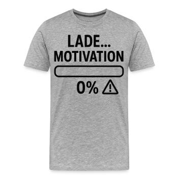 Motivationsbalken auf Null - Männer Premium Bio T-Shirt - Grau meliert - Vorne - Damien (186cm)