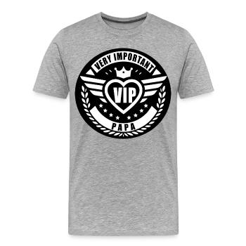 VIP - Männer Premium Bio T-Shirt - Grau meliert - Vorne - Damien (186cm)