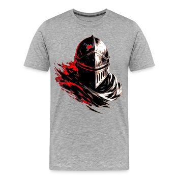 Wrath and Steel - Men's Premium Organic T-Shirt - heather grey - Front - Damien (186cm)
