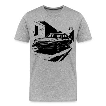 Road Cruiser de luxe - T-shirt bio Premium Homme - gris chiné - Devant - Damien (186cm)