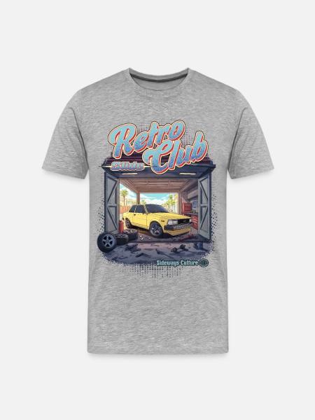 Retro Slide Club - Männer Premium Bio T-Shirt - Grau meliert