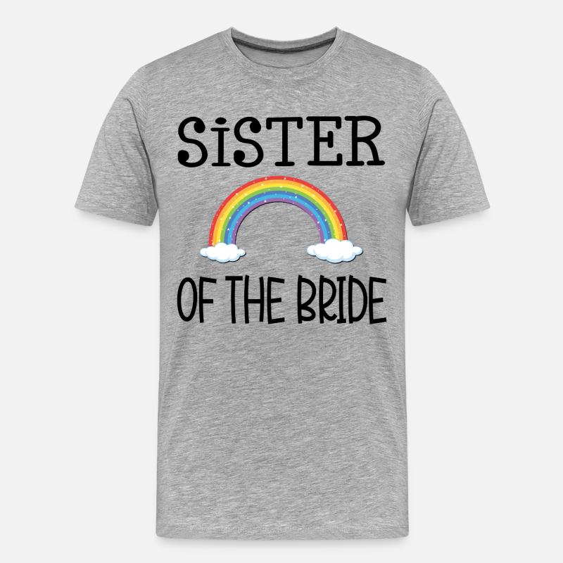 REGENBOGENSCHWESTER DER BRAUT - Männer Premium Bio T-Shirt - Grau meliert