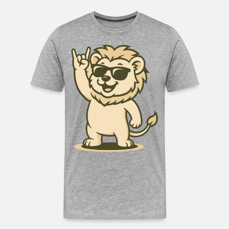 Rock ’n’ Roar - Männer Premium Bio T-Shirt - Grau meliert