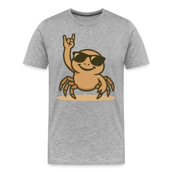 Vibrations de la roche crapuleuse - T-shirt bio Premium Homme - gris chiné - Devant - Damien (186cm)