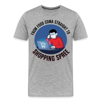 Virée shopping du Black Friday - T-shirt bio Premium Homme - gris chiné - Devant - Damien (186cm)