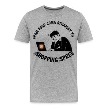 Virée shopping du Black Friday - T-shirt bio Premium Homme - gris chiné - Devant - Damien (186cm)