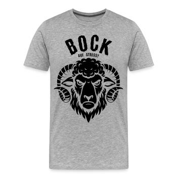Envie de stress ? - T-shirt bio Premium Homme - gris chiné - Devant - Damien (186cm)