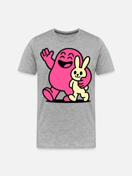 Heureux amis ! - T-shirt bio Premium Homme - gris chiné