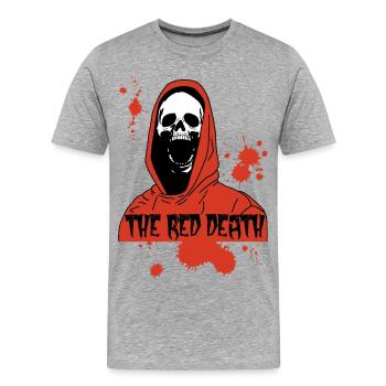 La mort rouge - T-shirt bio Premium Homme - gris chiné - Devant - Damien (186cm)