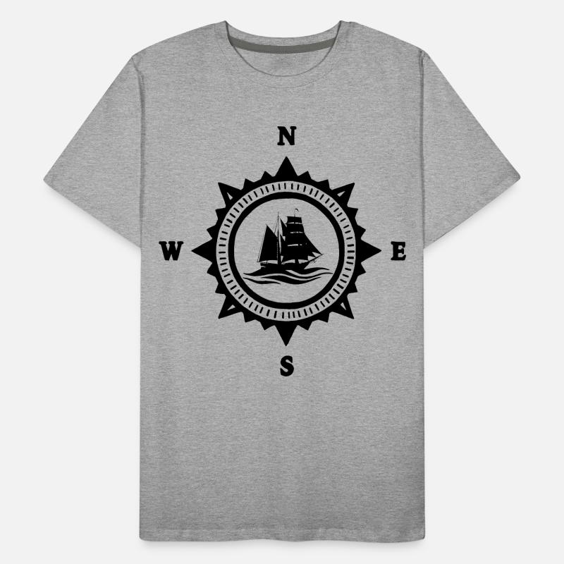 Das schwarze Boot und der Kompass Männer Premium Bio T-Shirt