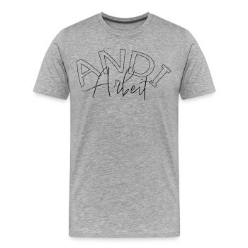 Andi Arbeit Geschenk Andreas, Andrea, Andy, Andre - Männer Premium Bio T-Shirt - Grau meliert - Vorne - Damien (186cm)