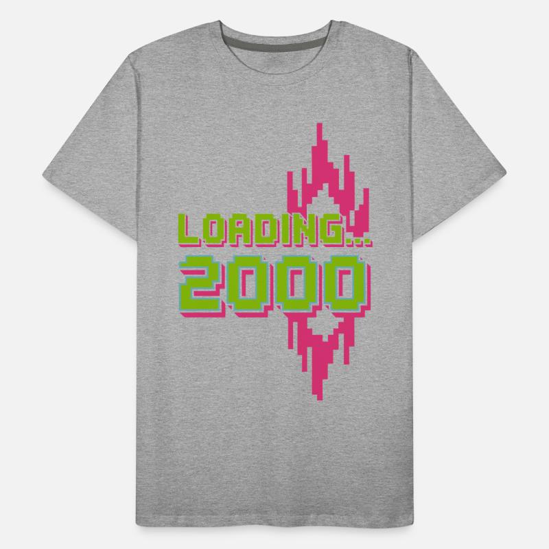 Retro Pixel Loading 2000 Design Männer Premium Bio T-Shirt