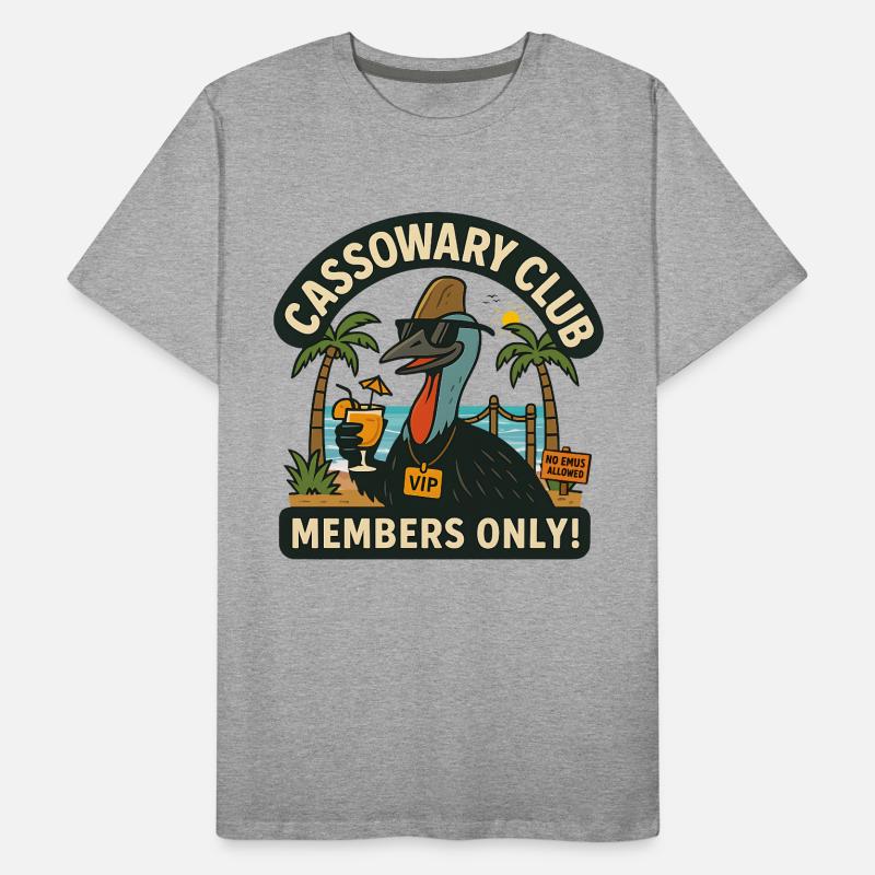 Australia Beach Cassowary Club Members Only  Men's Premium Organic T-Shirt