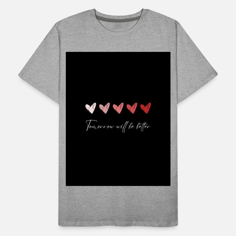 Herzen der Hoffnung mit einer positiven Botschaft Männer Premium Bio T-Shirt