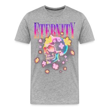 Ewigkeit - Männer Premium Bio T-Shirt - Grau meliert - Vorne - Damien (186cm)