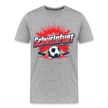 Schweinfurt Fussball Fanartikel - Männer Premium Bio T-Shirt - Grau meliert - Vorne - Damien (186cm)