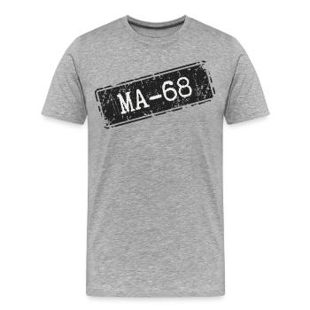 Mannheim 68 - T-shirt bio Premium Homme - gris chiné - Devant - Damien (186cm)