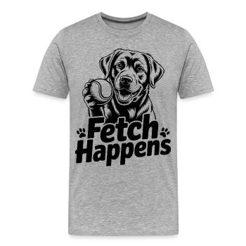 La récupération se produit - T-shirt bio Premium Homme - gris chiné - Devant - Damien (186cm)