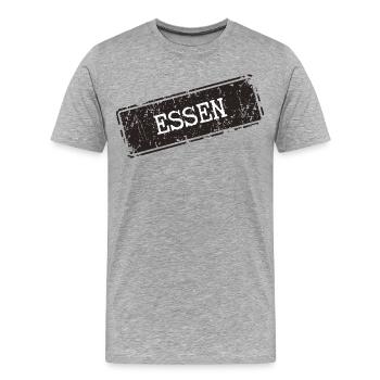 Motif de cuisine avec une touche rustique - T-shirt bio Premium Homme - gris chiné - Devant - Damien (186cm)