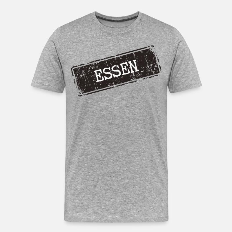 Essen Küchenmotif mit rustikaler Note - Männer Premium Bio T-Shirt - Grau meliert