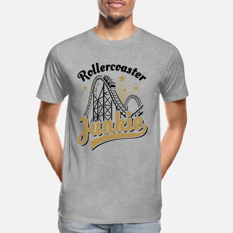 Rollercoaster Junkie - Roller Coaster - Loop Men's Premium Organic T-Shirt