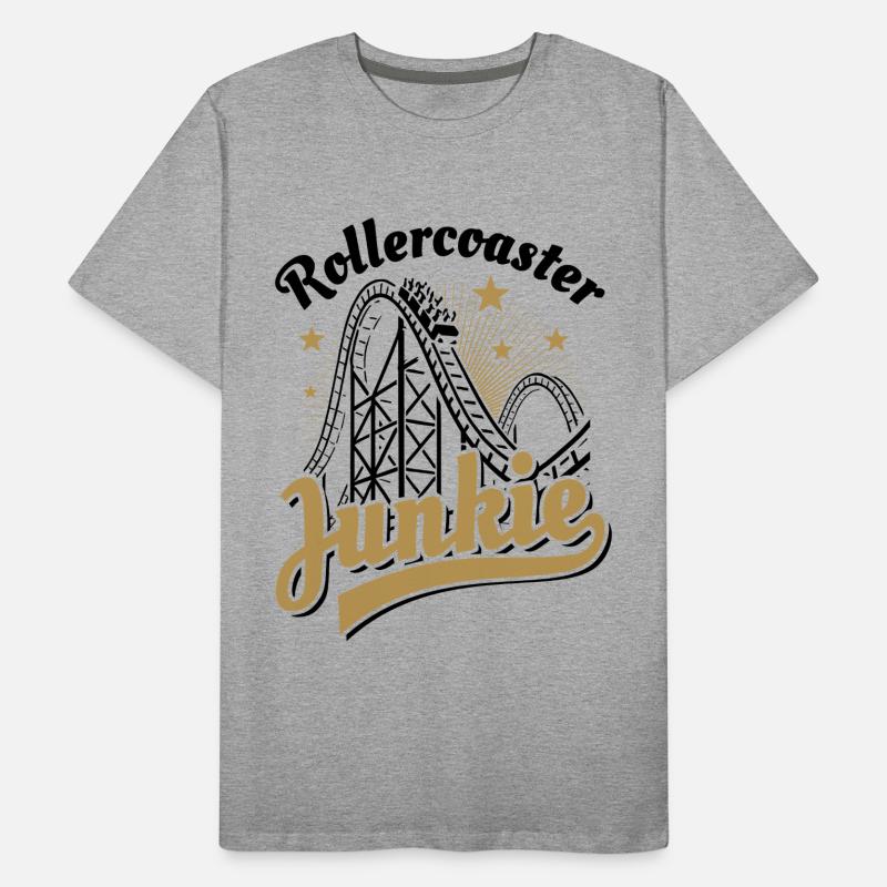 Rollercoaster Junkie - Roller Coaster - Loop Men's Premium Organic T-Shirt