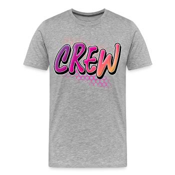 équipage - T-shirt bio Premium Homme - gris chiné - Devant - Damien (186cm)