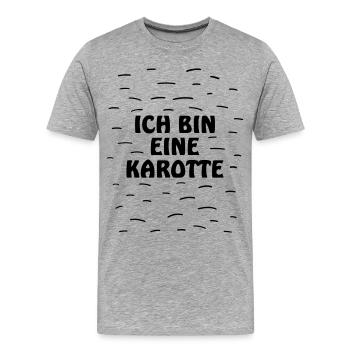 Costume de carotte Carotte Carotte Légumes Carotte Carnaval - T-shirt bio Premium Homme - gris chiné - Devant - Damien (186cm)