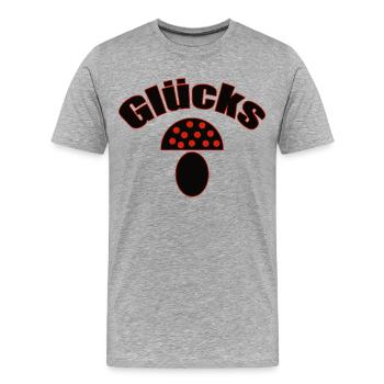 Lucky Guy - Talisman moderne et chanceux - T-shirt bio Premium Homme - gris chiné - Devant - Damien (186cm)