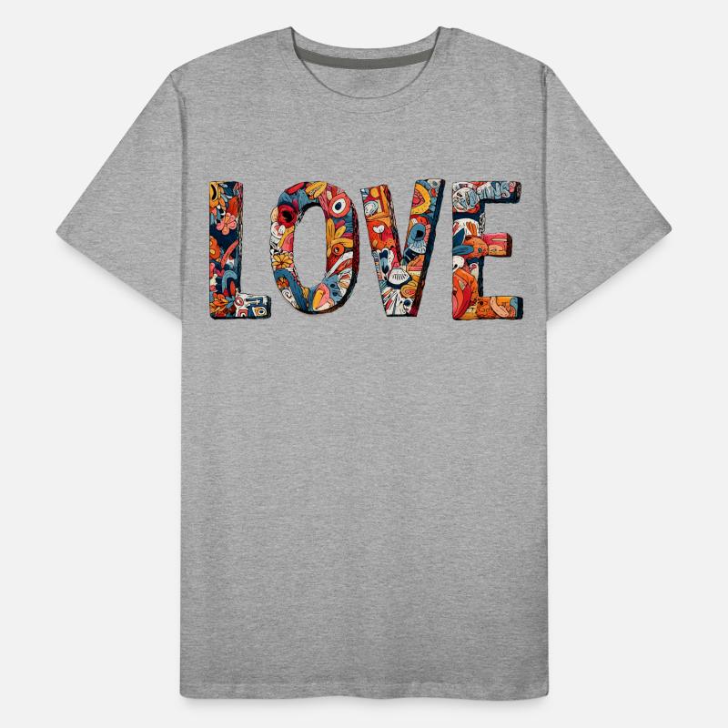 Conception créative de graffitis LOVE T-shirt bio Premium Homme