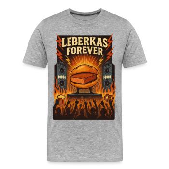 Leberkas Forever - Men's Premium Organic T-Shirt - heather grey - Front - Damien (186cm)