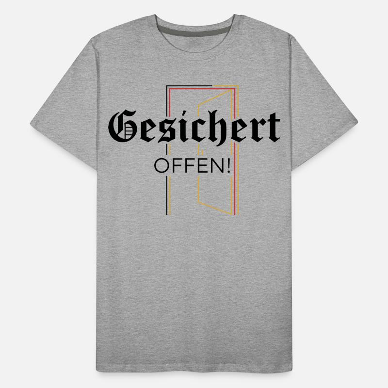 Ouvert sécurisé ! Déclaration T-shirt bio Premium Homme