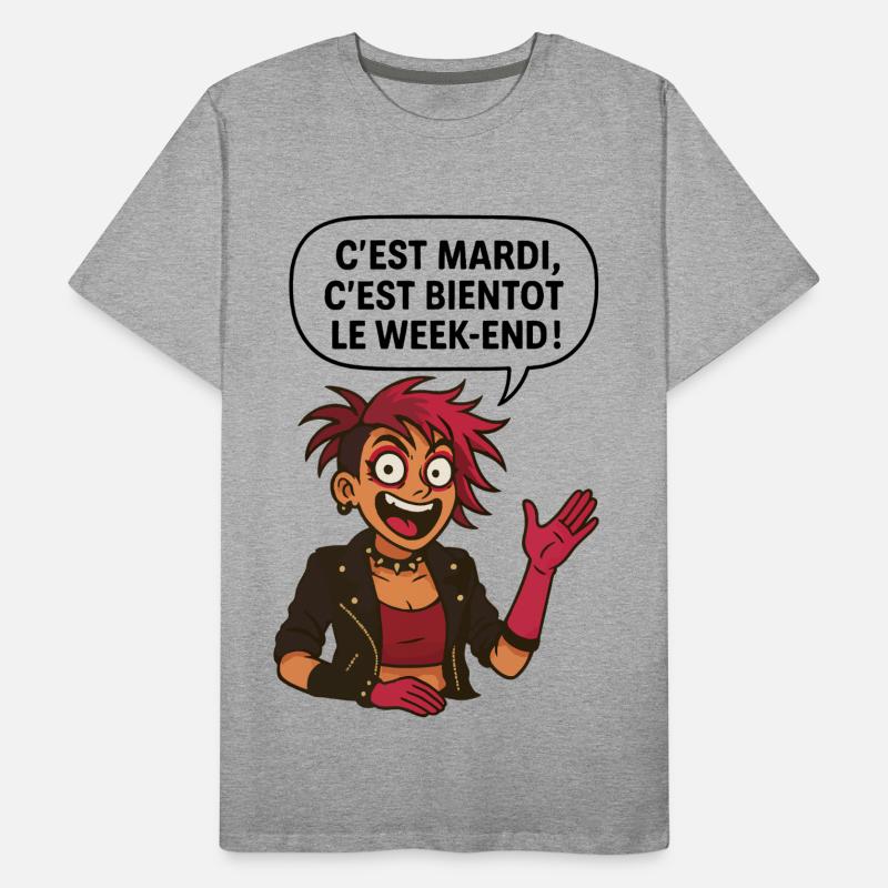 C'est mardi ! C'est bientôt le weekend ! T-shirt bio Premium Homme