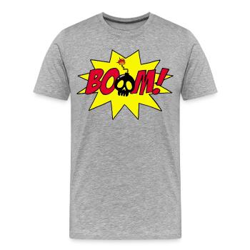 Explosion - T-shirt bio Premium Homme - gris chiné - Devant - Damien (186cm)