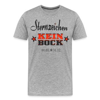 Asterisk Kein Bock Annual Calendar - Men's Premium Organic T-Shirt - heather grey - Front - Damien (186cm)