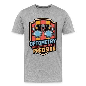 Optométrie : là où la vision rencontre l’ophtalmologiste Opticien - T-shirt bio Premium Homme - gris chiné - Devant - Damien (186cm)
