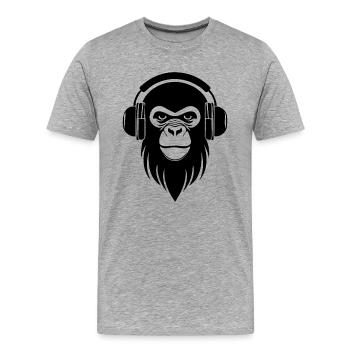 Chemise Monkey Head Graffiti Streetstyle Beat Edition - T-shirt bio Premium Homme - gris chiné - Devant - Damien (186cm)