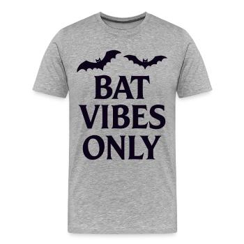 Bat vibes for horror fans - Men's Premium Organic T-Shirt - heather grey - Front - Damien (186cm)