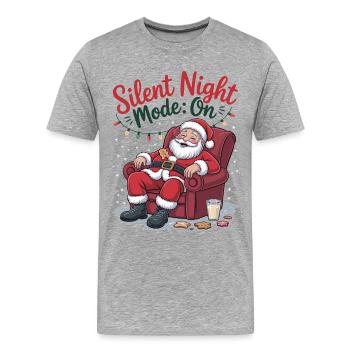 Santa Chill Fashion T-Shirt for Christmas Fans - Men's Premium Organic T-Shirt - heather grey - Front - Damien (186cm)